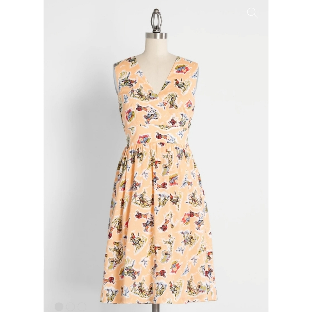 EUC Modcloth Annie Get Your Fun Fit Flare dress 1X